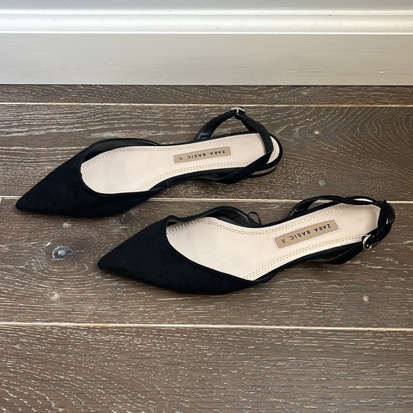 Zara suede sling back flat sandals - Picture 3 of 7